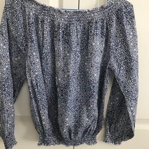 Larsen Gray Off-the-shoulder Top